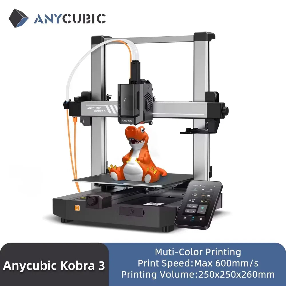 ANYCUBIC Kobra 3 FDM Max 600mm/s Print Speed 3d Printer 25-Point Automatic Leveling With 9.8 x8.7 x 8.7inch Print Size