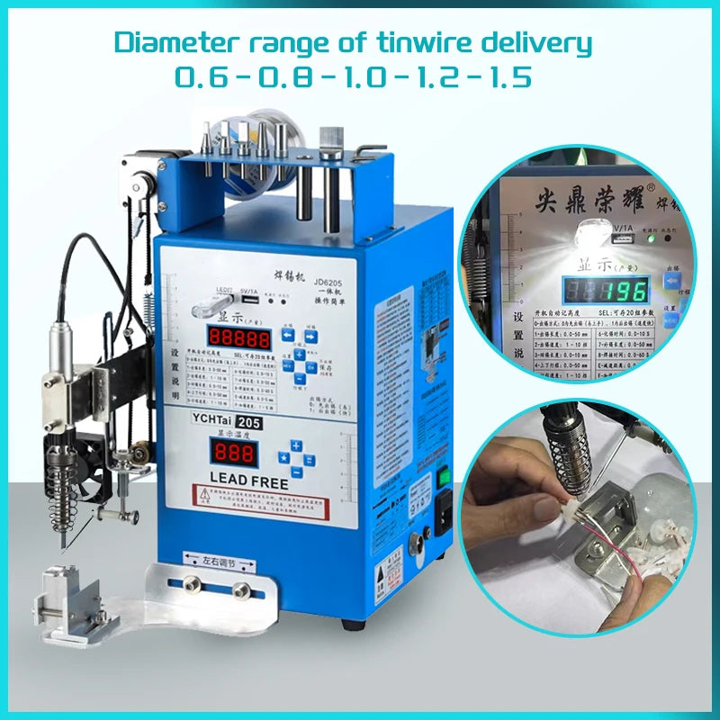 MultiFunction Semi-Automatic Soldering Machine with Foot Switch Light Belt Motor USB2 Wire Soldering Tool Point Soldering Device