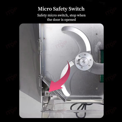 ITOP VC-C02 Vegetable Cutter Commercial Vegetable Cutting Machine Blade&Belt Dual Speed Controller 7cm Width Conveyor Belt