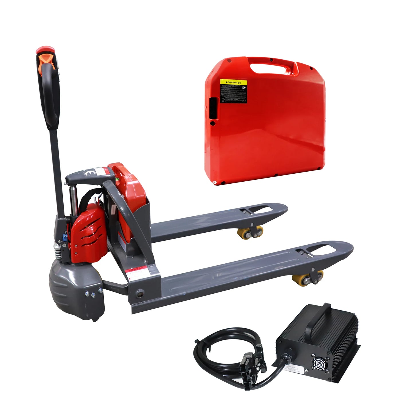 Full Electric Pallet Jack - 4400lbs Cap. Lithium Battery Powered Pallet Trucks 48"x27" Fork Size Lift Jacks for Narrow Spaces