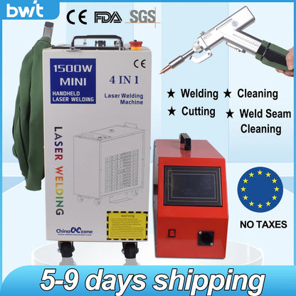 1500W bwt Fiber Laser Welder 4 in 1 Laser Welding Cleaning Cutting Soldering Machine for All Metal Rust Removal EU US Stock