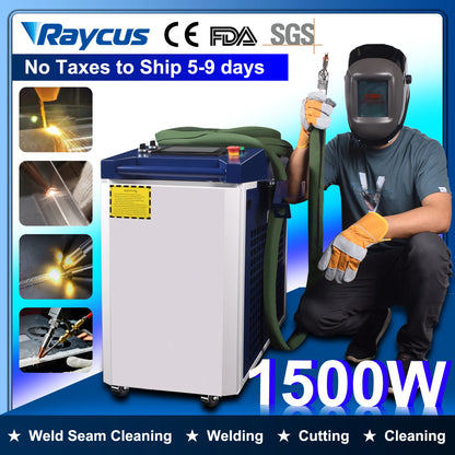 Double Wobble Laser Welder 1500W Raycus 4 in 1 Laser Cleaning Welding Cutting for Metal Handheld Fiber Laser Welding Machine