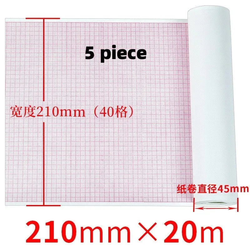 Recording Paper of Electrocardiogram ECG EKG Machine 50mm*20m/80mm*20/110mm*20m /210mm Electrocardiograph Thermal Printer Paper