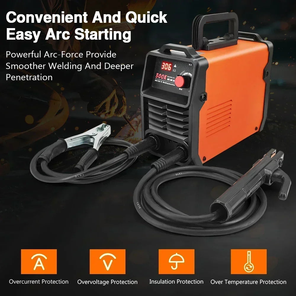 Portable MMA 300 220V Welding Machine Current Adjustable Compact Electric Welding Equipment Manual Metal ARC Welder