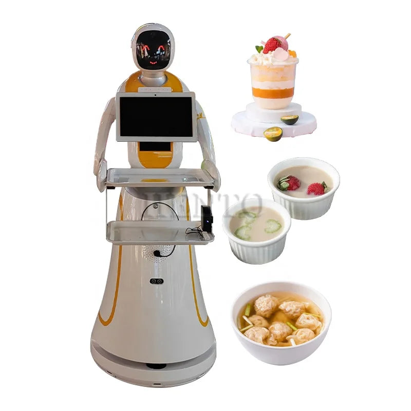 Long Service Life Robot Hotel Delivery / Humanoid Robot for Restaurant / Robot Service