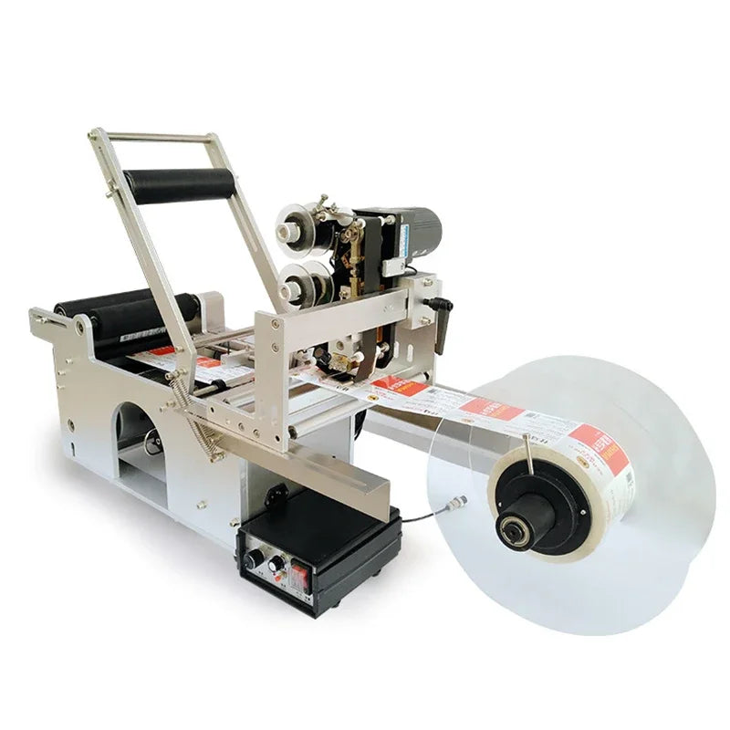 Semi Automatic LT-50D Labeling Machine Round Bottle 130mm Width Electric Plastic Bottle Label Sticker Small Production 100W