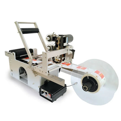 Semi Automatic LT-50D Labeling Machine Round Bottle 130mm Width Electric Plastic Bottle Label Sticker Small Production 100W