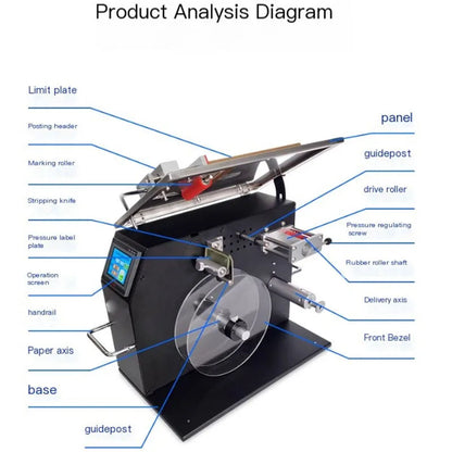 Rectangular Right Angle Sealing and Labeling Machine Small Semi-automatic Box Label Labeling and Sealing Machine 90 Degree Trans