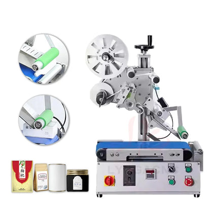 2in1 Flat/Round Bottles Labeling Machine LY-140 Fully Automatic Line Labeler Packaging Equipment Sticker  Label Counting Tools