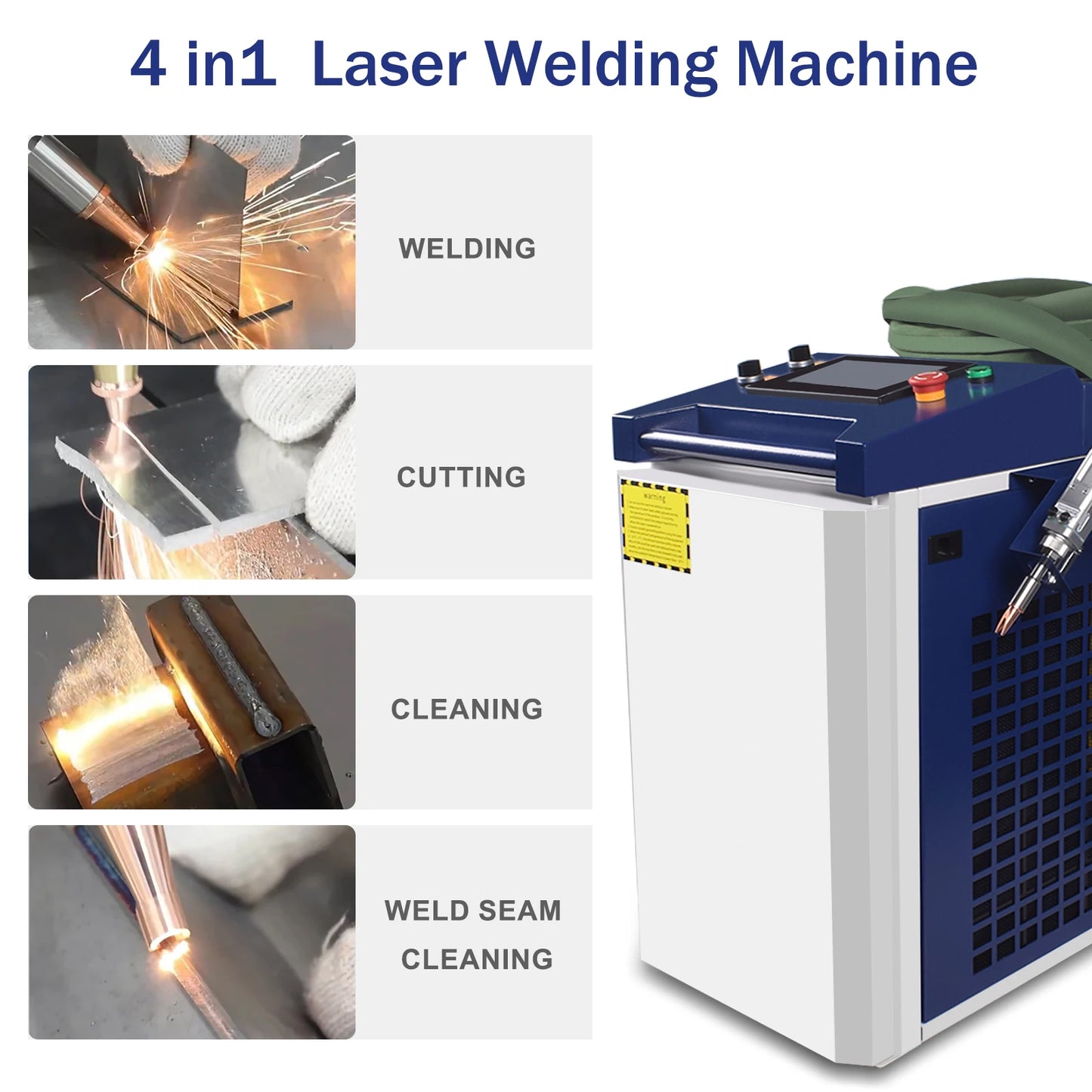 Raycus 3000W 4 in 1 Laser Welding Cleaning Cutting Soldering Machine Cleaning Machine Handheld Fiber Laser Welder For Metal