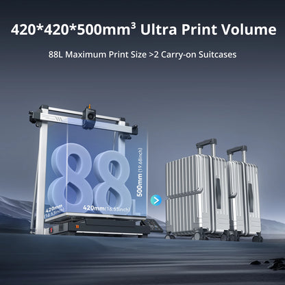 ANYCUBIC Kobra 3 Max AE Version Multi-Color 3D Printer Max Speed 600mm/s Massive Build Volume 500*420*420mm Smart APP Control