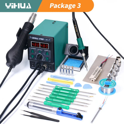 YIHUA 8786D Soldering Iron Hot Air Soldering Station DIY Digital Rework Station Phone Repair BGA SMD Solder Tool Welding Station