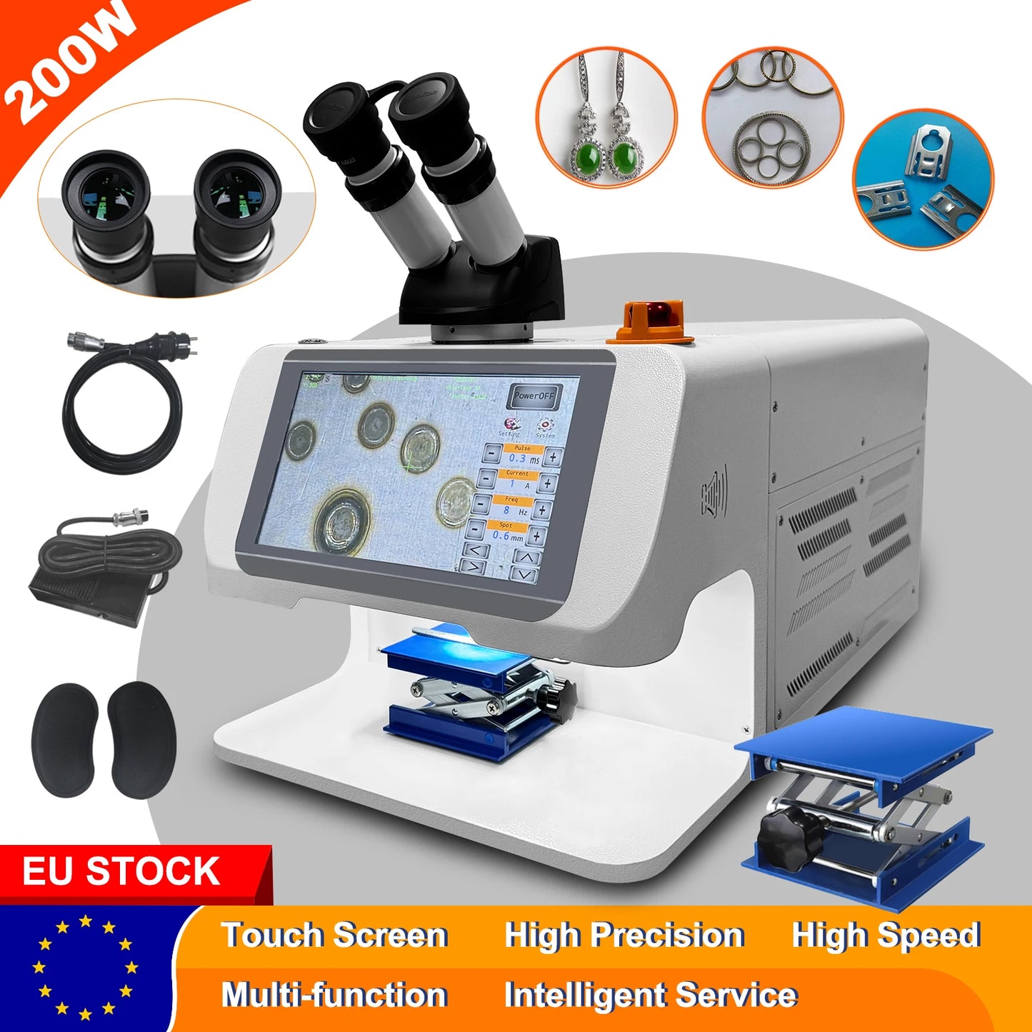 200W Jewellry Laser Welding Machine for Gold and Silver Metal Spot Soldering Machine 60W 100W with CCD Laser Soot Welder