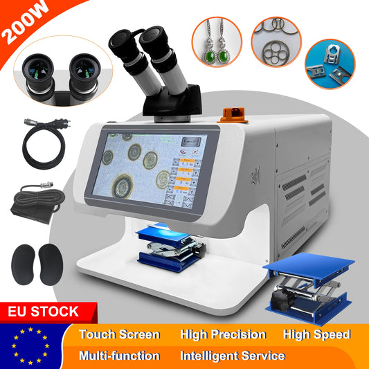 200W Jewellry Laser Welding Machine for Gold and Silver Metal Spot Soldering Machine 60W 100W with CCD Laser Soot Welder