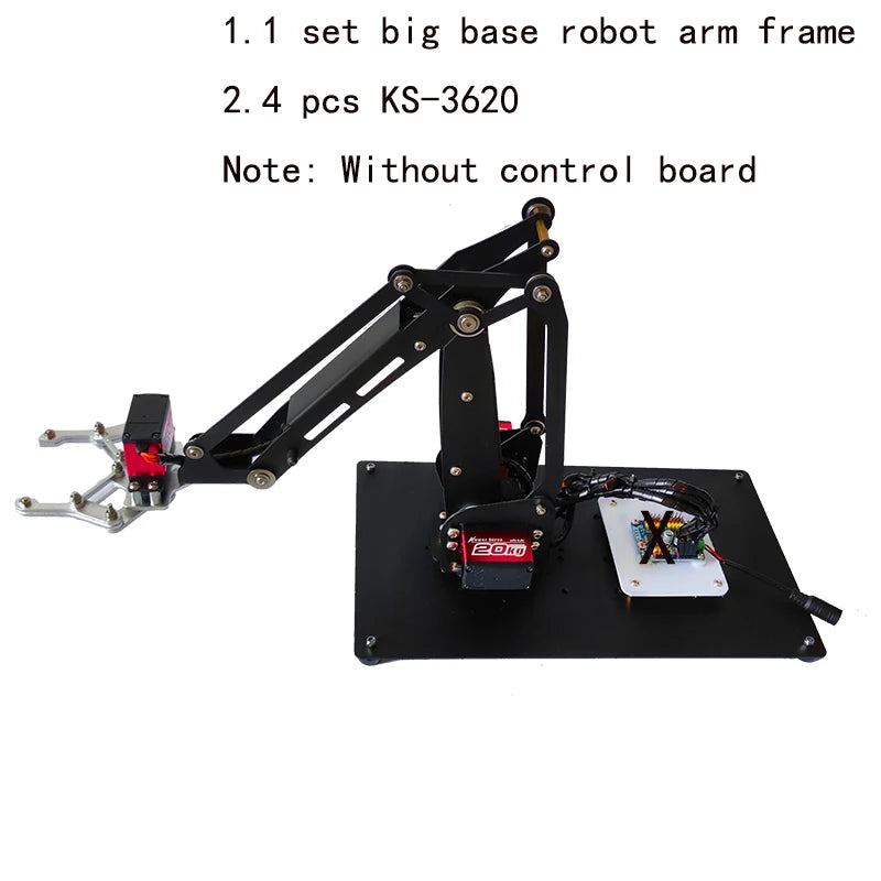 4 DOF Robot Arm with Metal Rotating Big/Small Base For Arduino ESP32 Robot DIY Kit Manipulator Claw Programmable Robot Projects