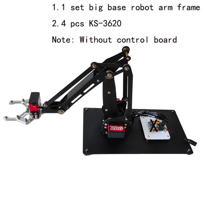 4 DOF Robot Arm with Metal Rotating Big/Small Base For Arduino ESP32 Robot DIY Kit Manipulator Claw Programmable Robot Projects