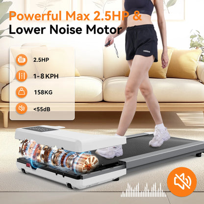 Treadmills 39.37inch Running Belt 2in1 Under Desk for Home Office Treadmill Walkingpad 2.5HP Romote Control 5MPH Exerice Machine