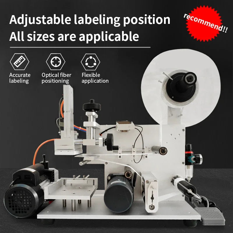 LY LT-60 Flat Surface Labeling Machine Semi-Automatic Labeler Equipment for Labeling All Objects with Flat Surface 220V 110V