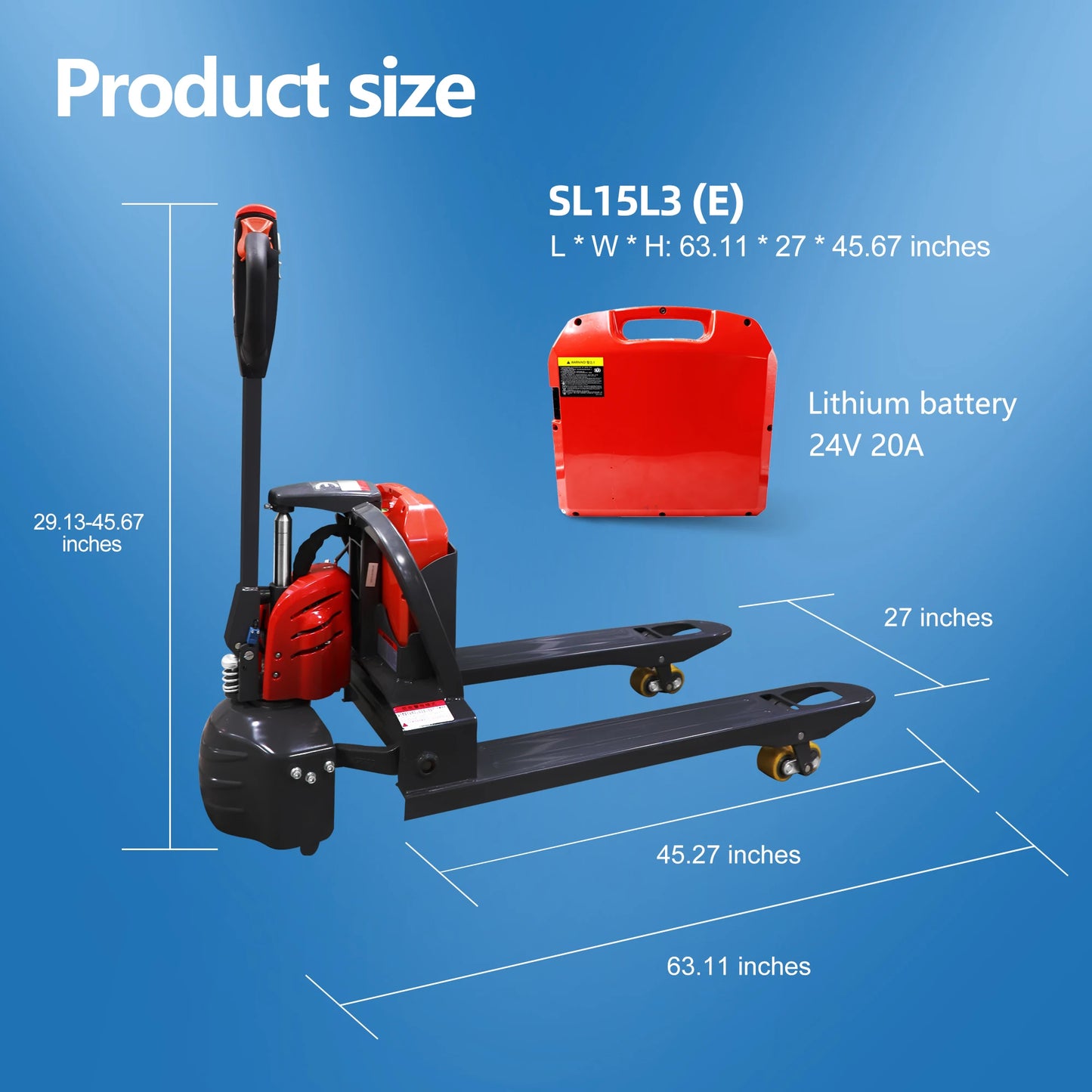 3300 lbs 4400 lbs Capacity Full Electric Pallet Jack Truck Lithium Battery Trucks Fully Powered Handling Jacks 48" x 27" Forks