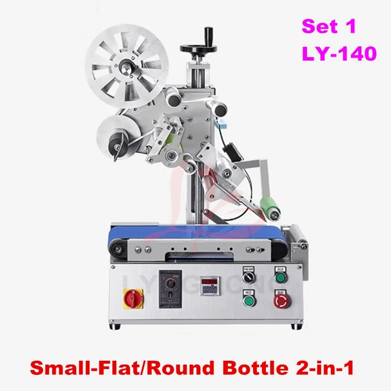 2in1 Flat/Round Bottles Labeling Machine LY-140 Fully Automatic Line Labeler Packaging Equipment Sticker  Label Counting Tools