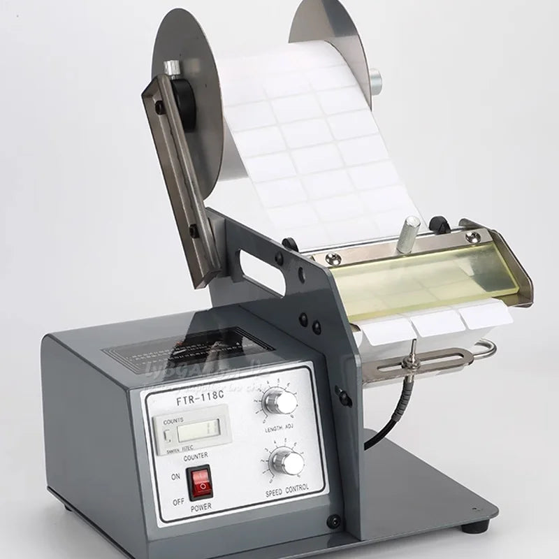 Automatic Label Peeling Machine TR-118C Label Stripping Dispenser Sticker Separating Tool Photoelectric or Fiber Optic Induction