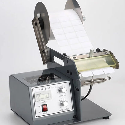 Automatic Label Peeling Machine TR-118C Label Stripping Dispenser Sticker Separating Tool Photoelectric or Fiber Optic Induction
