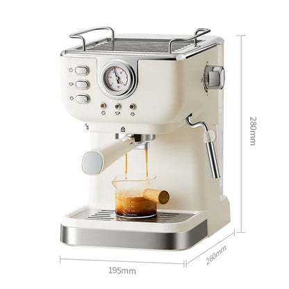 220V Italian Espresso Coffee Machine Stainless Steel Coffee Maker Semi-automatic Commercial Milk Frother Espresso Machine Office