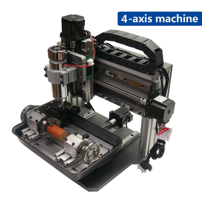 LY Mini DIY CNC Router 3020 Square Line Rail 500W ER11 Spindle 3 /4 /5 Axis PCB Wood Milling Metal Engraving Machine USB Port