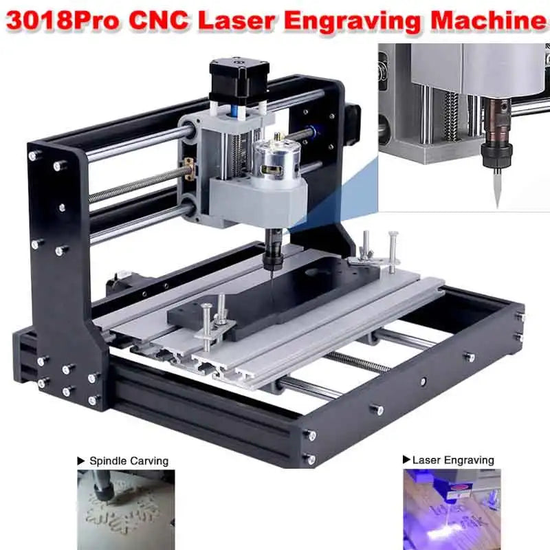 CNC 3018Pro Woodworking Engraving Machine 15W 20W Laser 3-Axis GRBL Controller Engraving Machine For Carving Plastic Wood Acryli