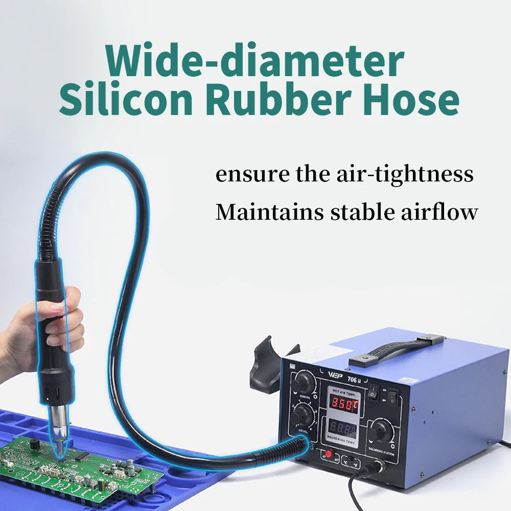 WEP T12 Soldering Station With Hot Air Gun Air Pump 2-in-1 Desoldering Reowrk Welding Iron Station For SMD PCB Repair Tool