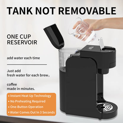 Commercial capsule coffee machine, Portable mini espresso machine, Desktop mini coffee maker, Energy-saving mode, Silent office