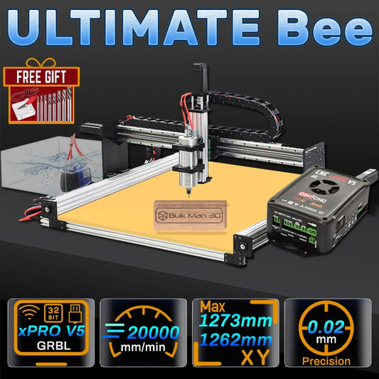 BulkMan3D ULTIMATE Bee CNC Engraver xPRO V5 GRBL 4-Axis Ball Screw HGR Rails Precise Router Machine for Wood Metal Acrylic Cut