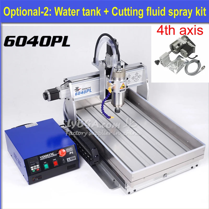 Linear Guide HG20 Metal Engraving Machine 6040 2200W Wood CNC Router 1500W PCB Cutting Machine With Sink