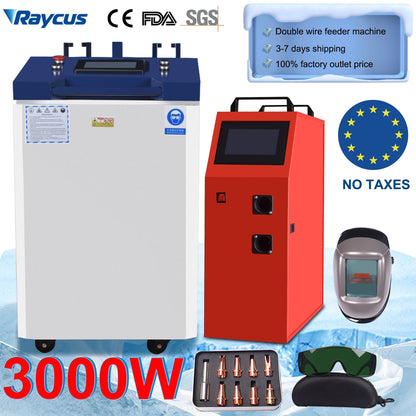 3000W 2000W 1500W Laser Welder 4 in 1 Laser Welding Cleaning Cutting Machine with Dual Wire Feeder Machine Handheld for Metal