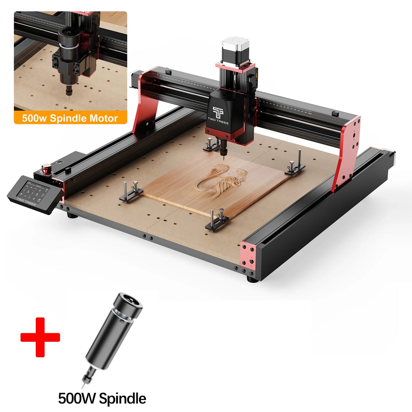 Twotrees TTC450 PRO 3-Axis/4-Axis CNC Router Milling Cutting Machine GRBL Laser Engraver For Wood Acrylic PCB PVC MDF Metal
