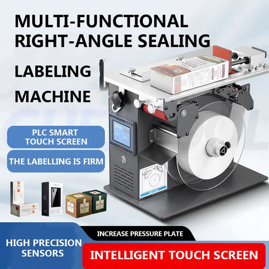 Rectangular Right Angle Carton Sealing Machine Box 90 Corner Packing Stick Sticker Labeling Machine 220V Sealing Machine