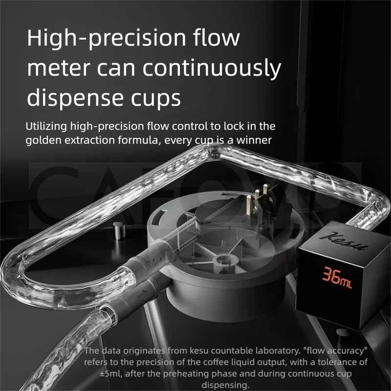 CAFOVO K7Pro E61 Dual Boiler Commercial Espresso Machine with Flow Control PID Espresso Maker OPV Adjustable Extraction Pressure