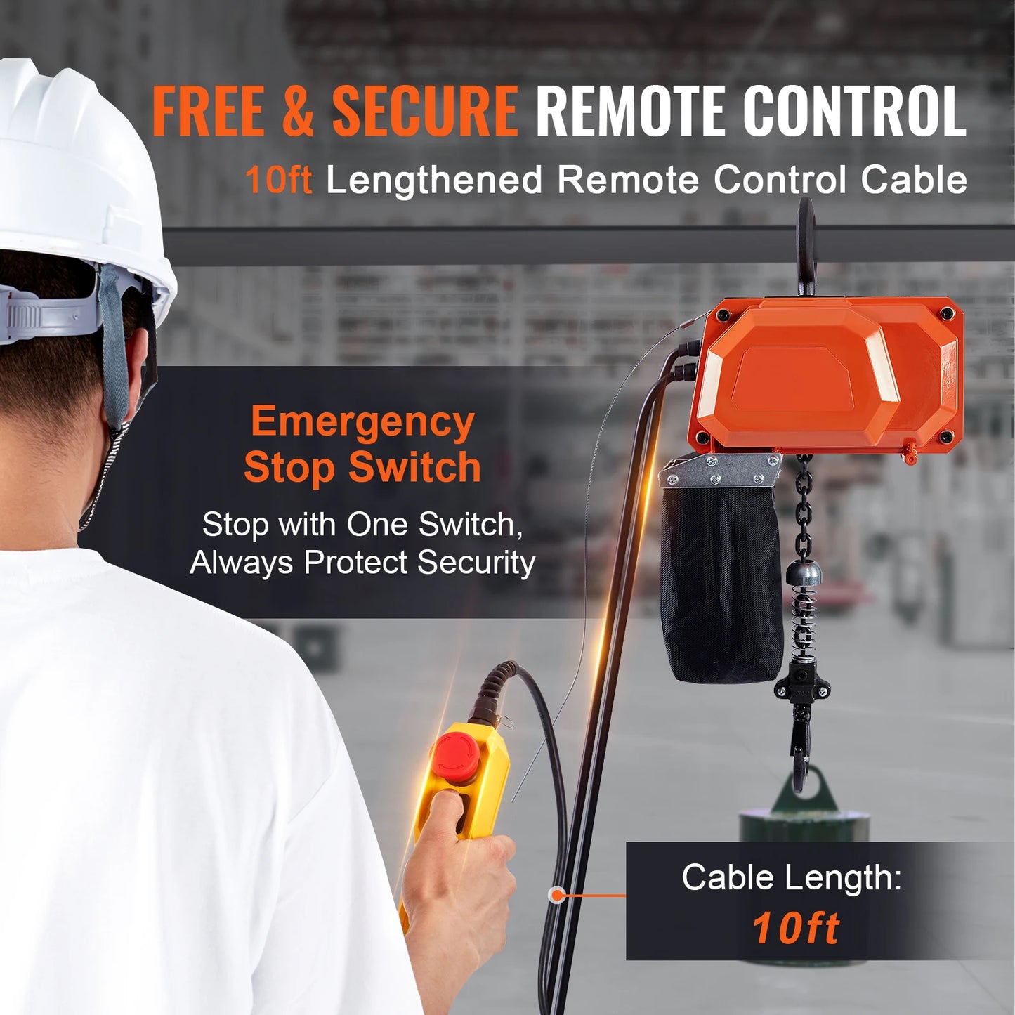 SucceBuy 330/1100/2200LBS Electric Wire Rope Hoist Crane Electric Chain Hoist with Trolley Overhead Garage Ceiling Winch