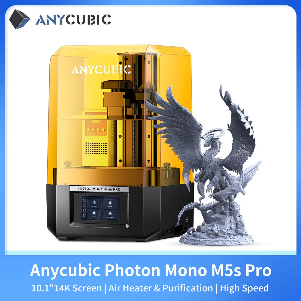 ANYCUBIC DLP SLA LCD 3D Printer High Speed 3D Resin Printer Photon Mono 4, M5s Pro, M7 Pro, M7, D2&Wash Cure Machine