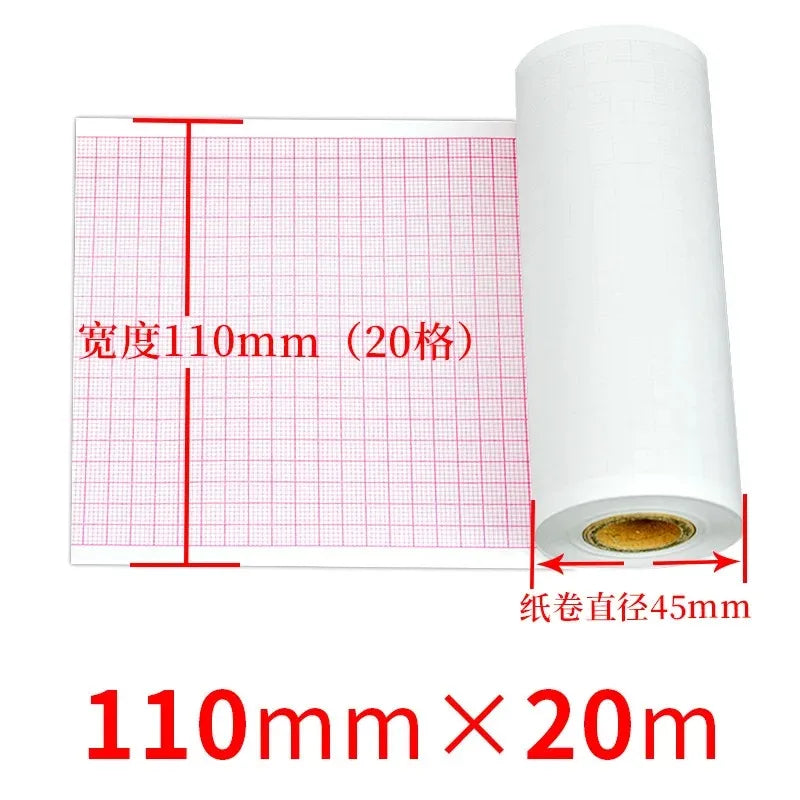 Recording Paper of Electrocardiogram ECG EKG Machine 50mm*20m/80mm*20/110mm*20m /210mm Electrocardiograph Thermal Printer Paper