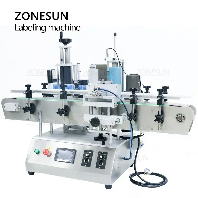 ZONESUN ZS-TB500A Automatic Label Applicator Jar PET Round Bottle Labeling Machine with Date Coder