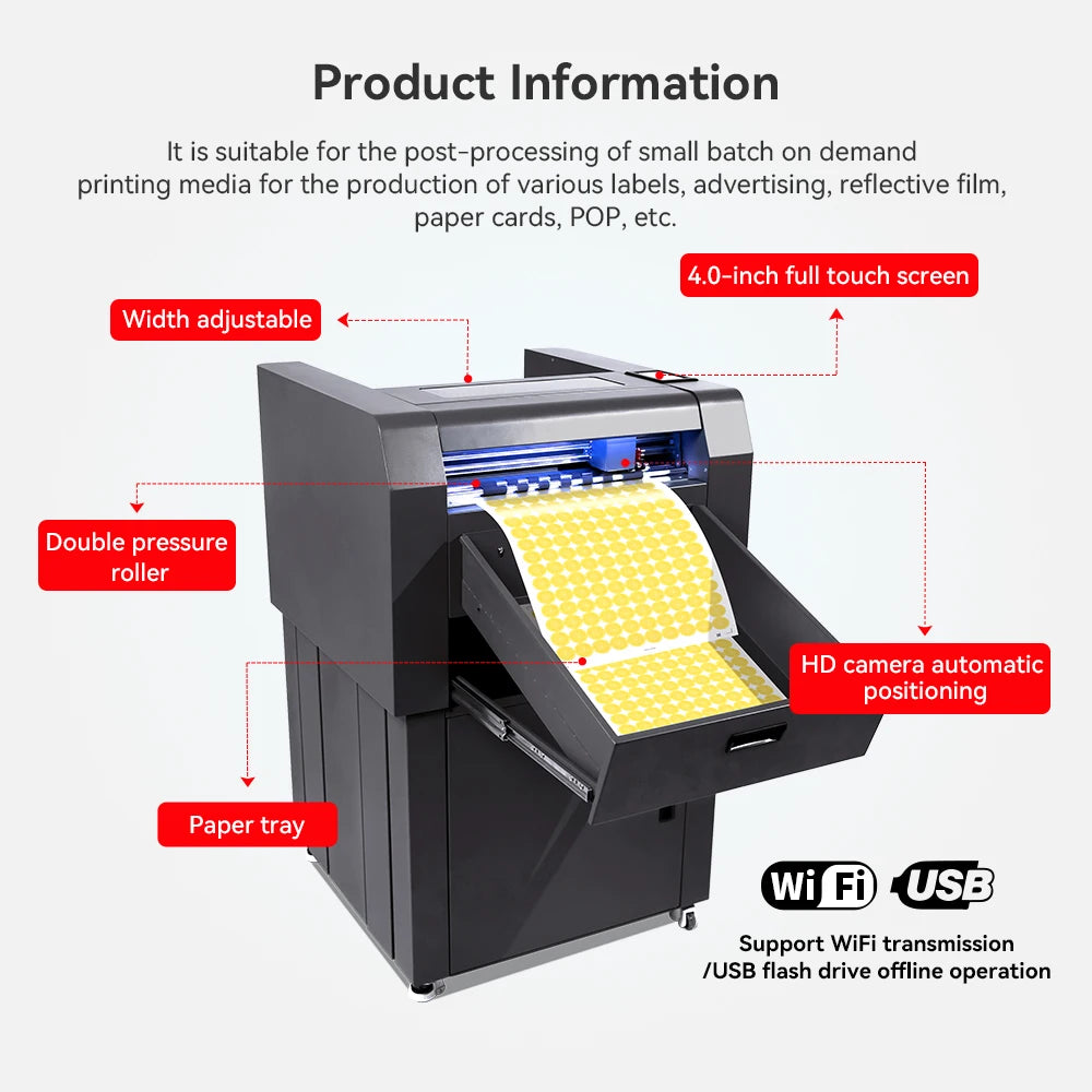 MSSheet Sticker Die Cutter Machine Label Cutting Color Box Cutting and Creasing Machine Automatic Feeding A3+ Die Cutting Machin
