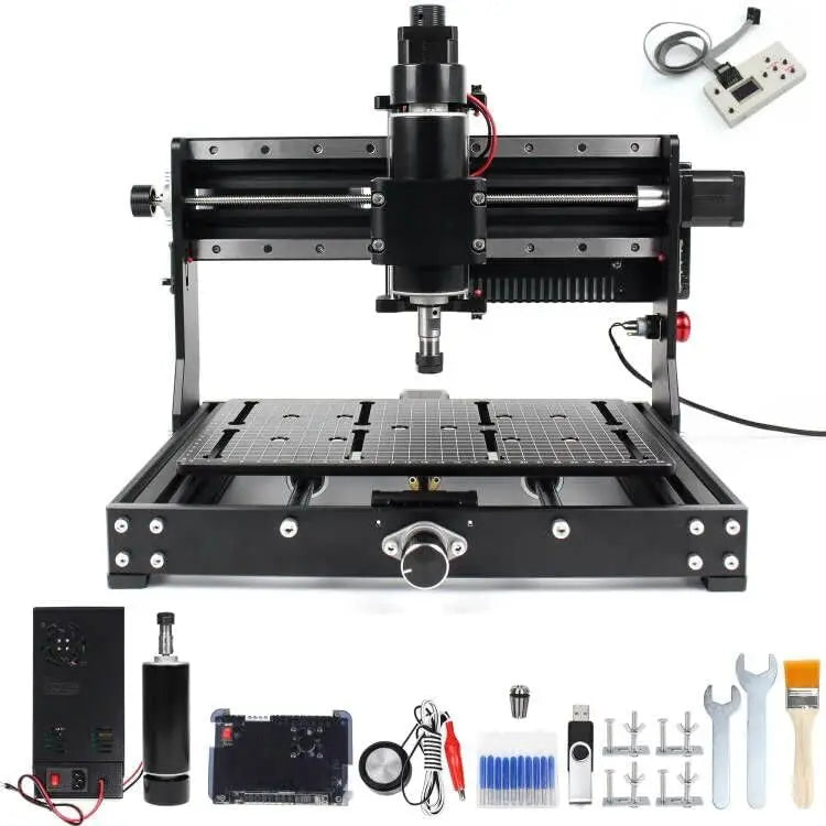 500W 3020 plus CNC Wood Router Laser Engraving Milling Cutting Machine GBRL Control 220V High Precision