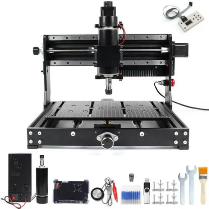 500W 3020 plus CNC Wood Router Laser Engraving Milling Cutting Machine GBRL Control 220V High Precision