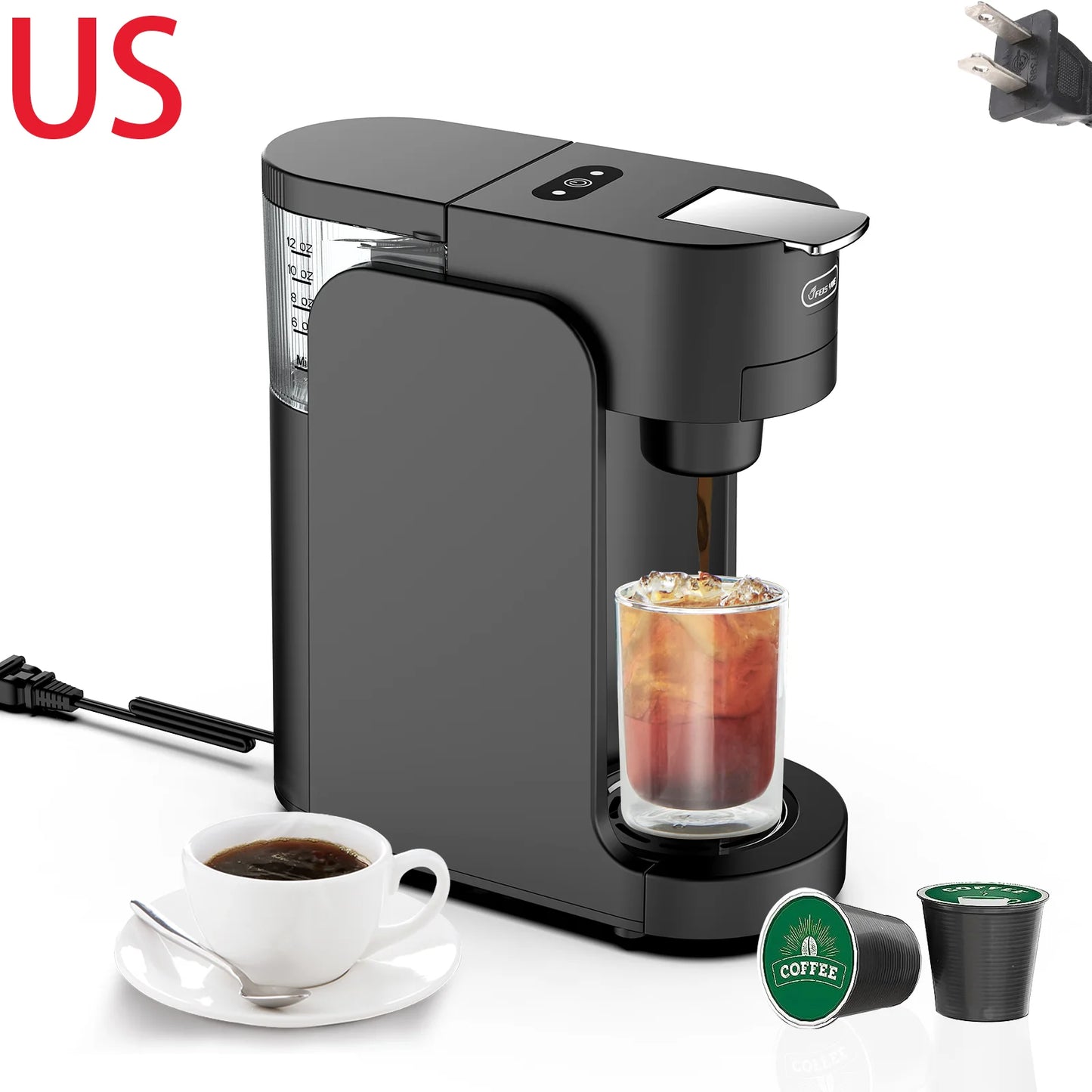 Commercial capsule coffee machine, Portable mini espresso machine, Desktop mini coffee maker, Energy-saving mode, Silent office