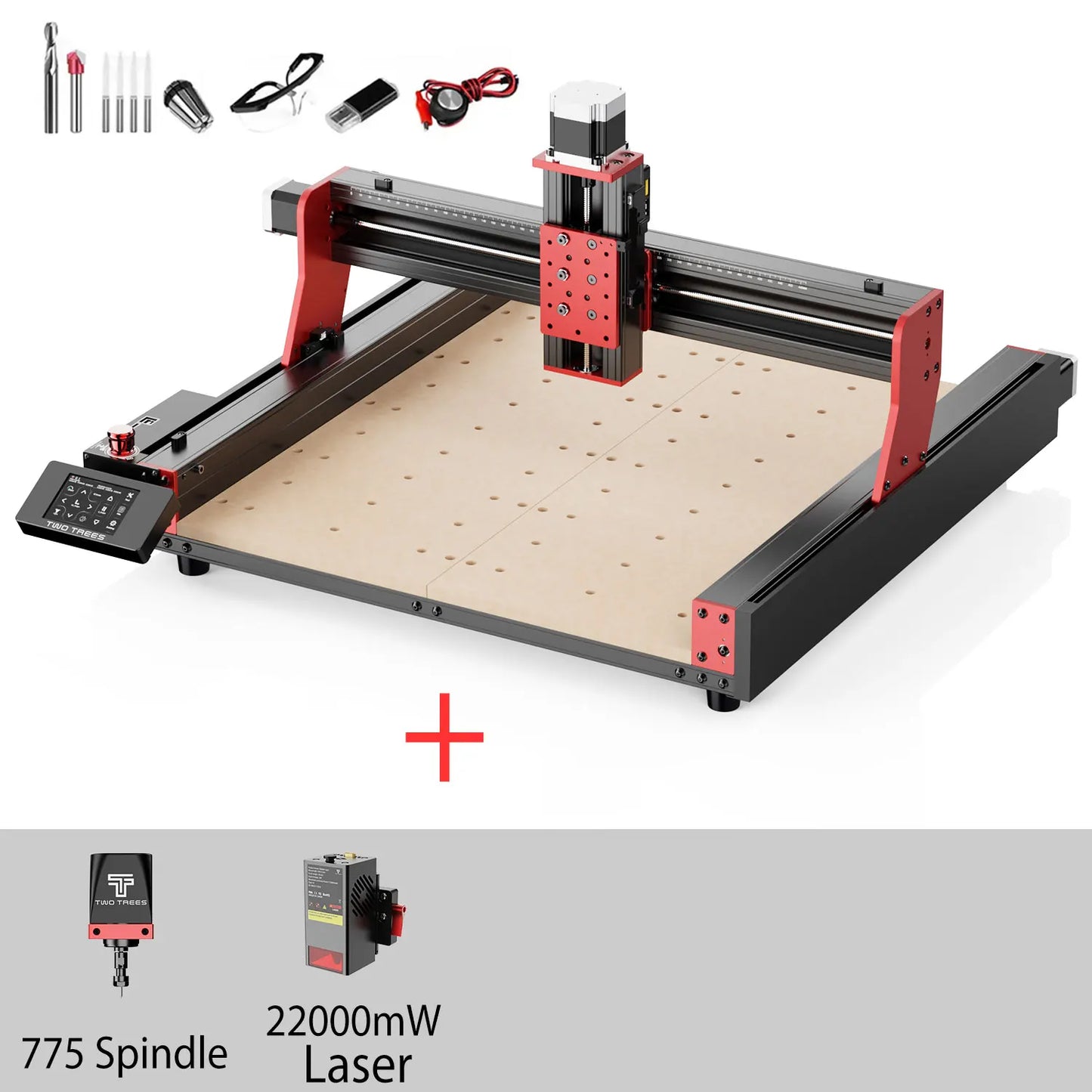 TWOTREES TTC450 Pro CNC Machine 4Axis Metal Cutting Machine For CNC Router Machine And Laser Engraving Cutting Wood GRBL Control