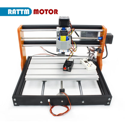 【EU】CNC 3018 PRO 7000W Router Milling Machine with Laser Engraver Module,Limit Switches,Emergency-Stop,Machine for Wood Carving