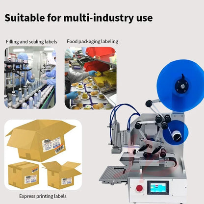 Labeling Machine Printable Anti-counterfeiting Tag Sticker Transparent Labeler Semi-automatic Self-adhesive Tools for Packaging