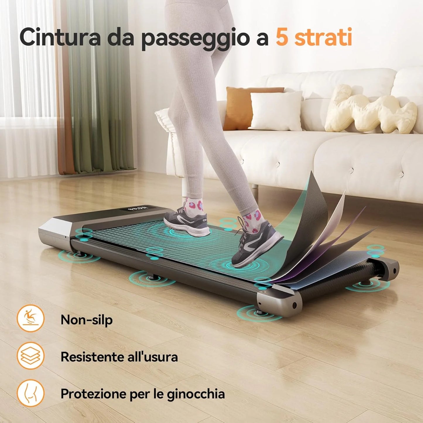 39.37inch Under Desk Treadmill 350lbs Portable Treadmills for Home/Office Walkingpad App/Remote Control LCD Screen Data Tracking