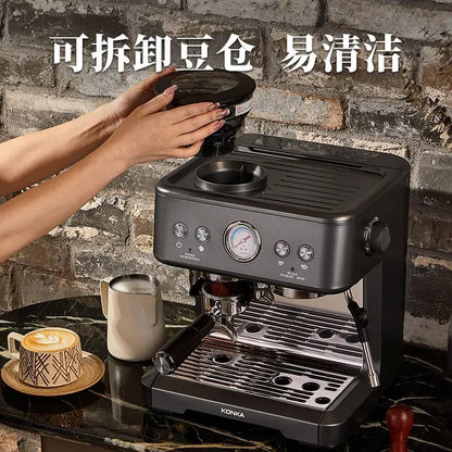 Home coffee machine high pressure extraction integrated Italian espresso commercial American freshly ground multifunctional